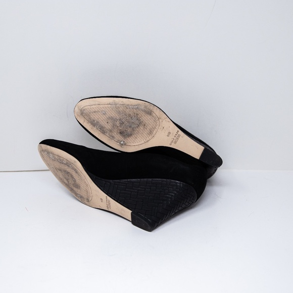 Cole Haan Grand Series Suede Leather Woven Textured Wedge High Heels Shoes 9.5 - Picture 4 of 4